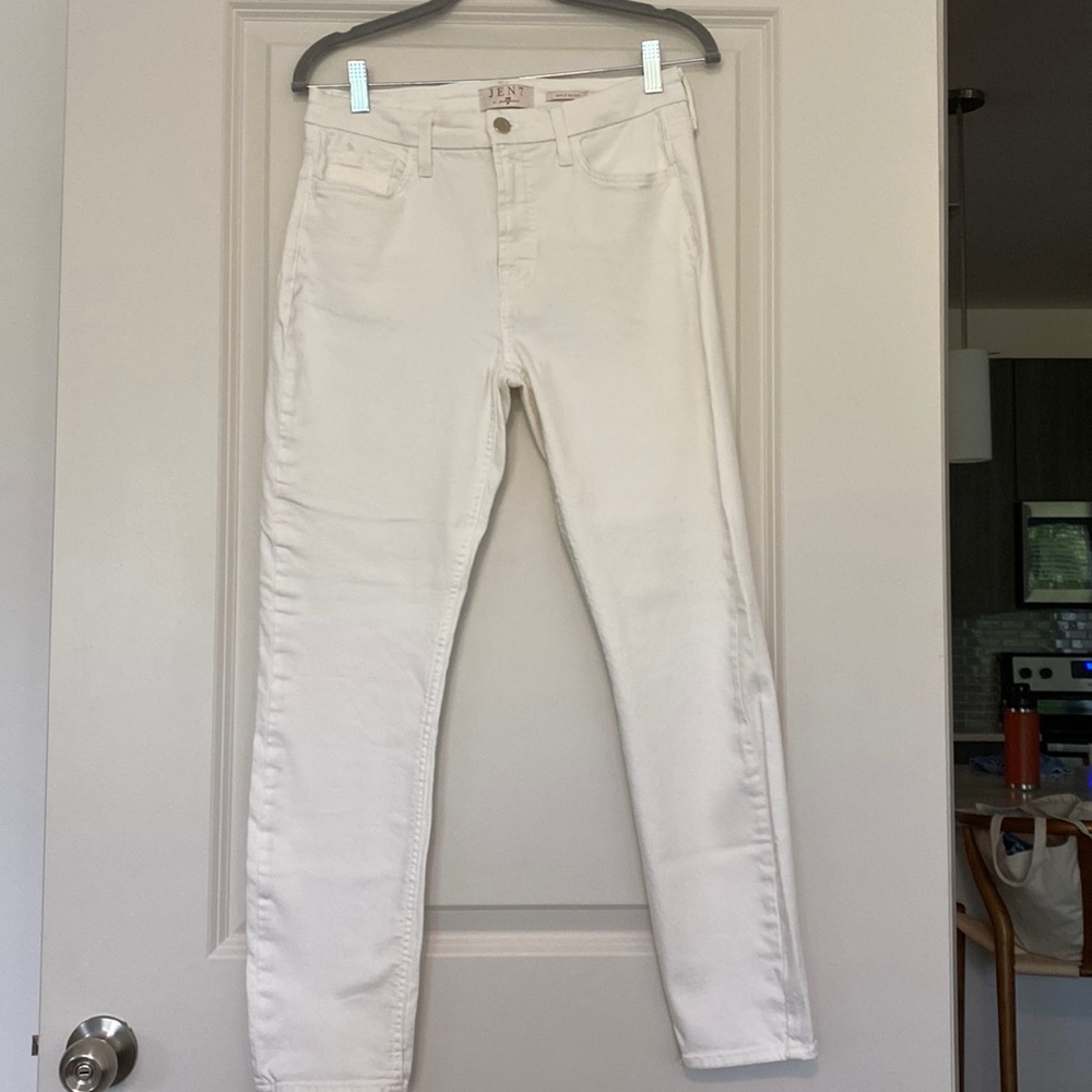 Jen 7 ankle skinny jeans white